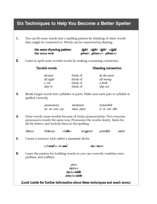 Spelling Essentials Grades 7-8 Answer Book (Download)