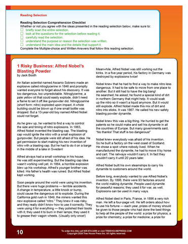 Image of OSSLT Workbook Answer Key with Rubrics & Exemplars