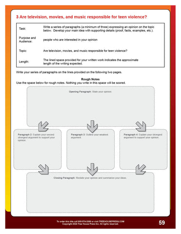 Image of OSSLT Workbook Answer Key with Rubrics & Exemplars