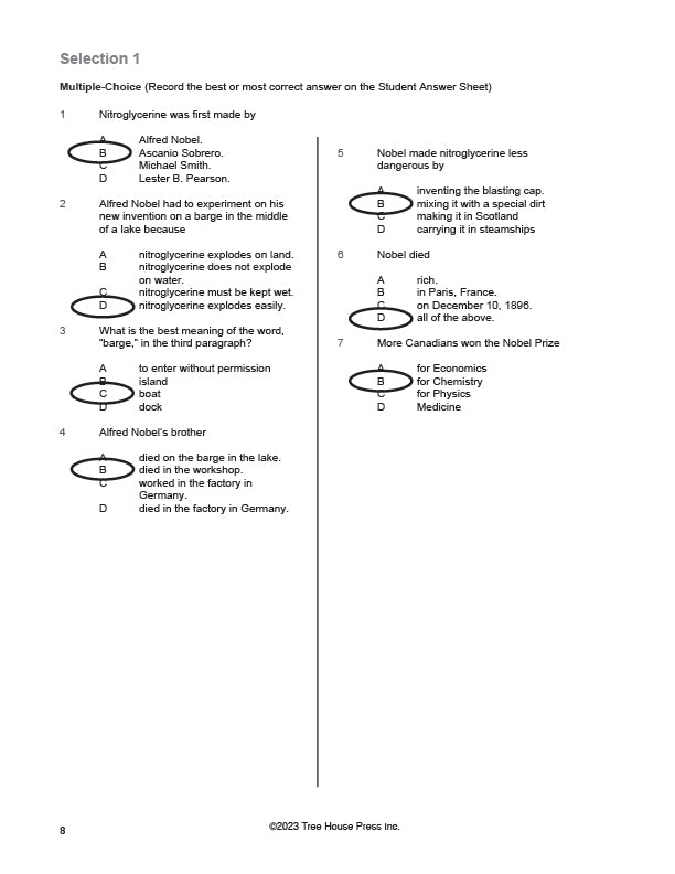 Reading and Writing Essentials Answer Key Grades 7-8 (Download)