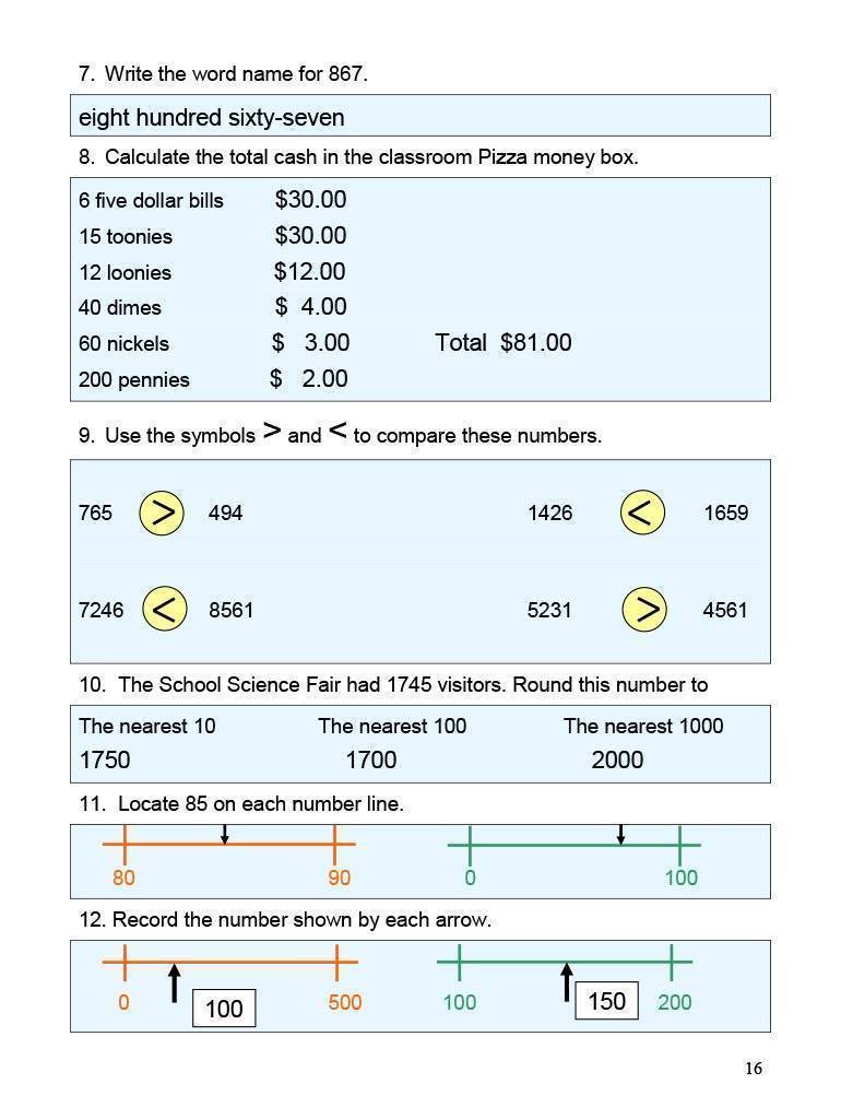 Canadian Math 4 Answer Book (Download)