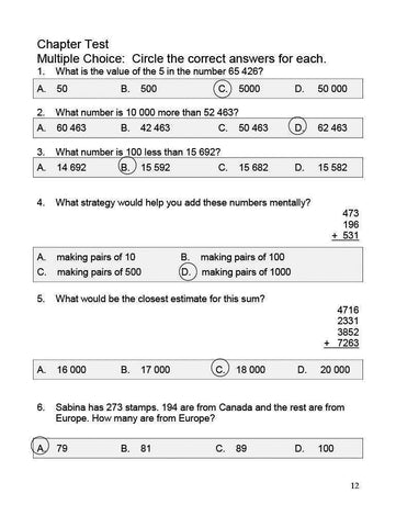 Image of Ontario Math 5 Answer Book