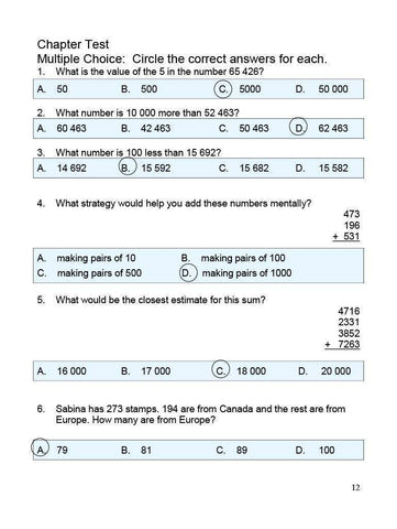 Image of Ontario Math 5 Answer Book (Download)