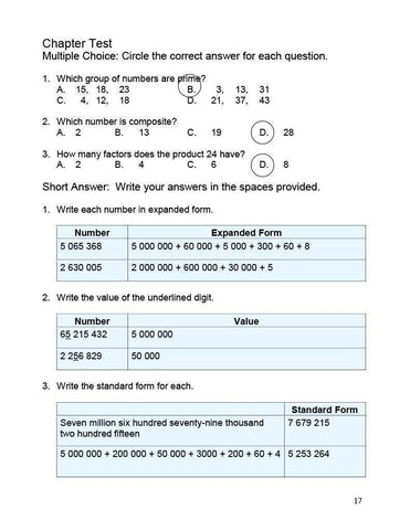 Image of Canadian Math 6 Answer Book (Download)