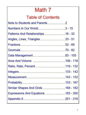 Image of Canadian Math 7 Answer Book (Download)