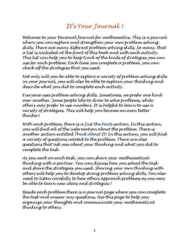 Image of Downloadable Math Lessons in Problem Solving