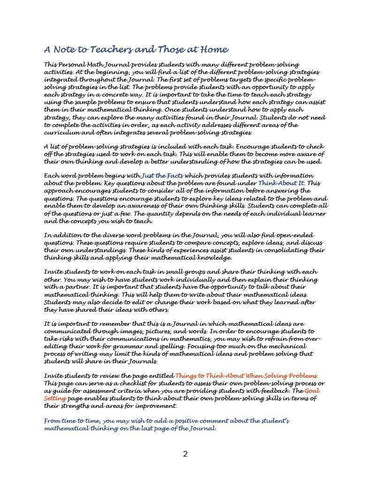 Image of Downloadable Math Lessons in Problem Solving