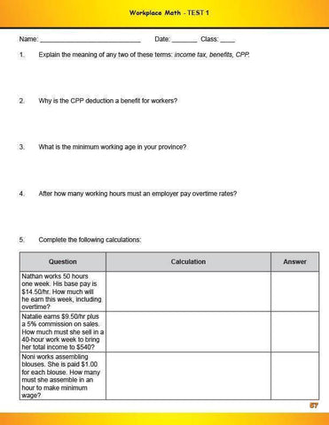 Image of Mathematics for Work and Everyday Life Answer Book (Download Only)