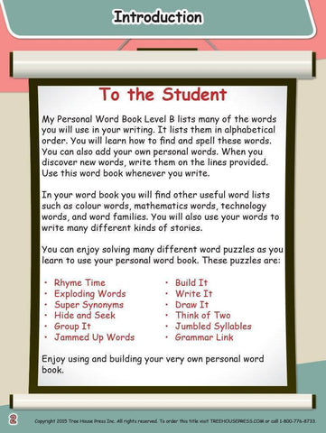 Image of My Personal Word Book Level B