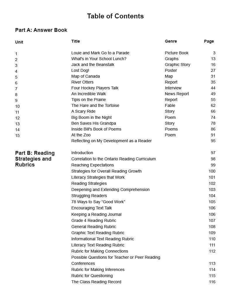 Ontario Reading 3 2nd Edition Assessment Guide