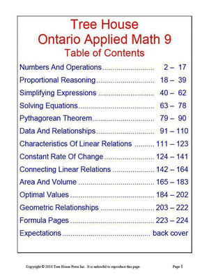 Applied Math 9 Answer Book (Download)