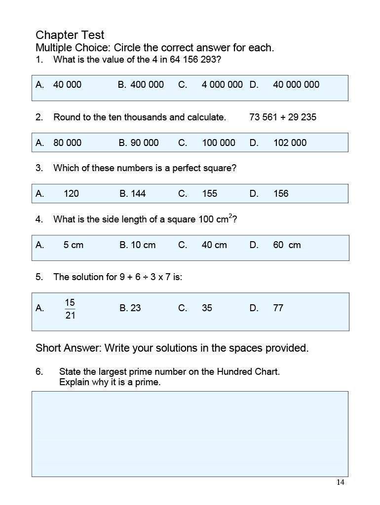 Canadian Math 7 Ontario Math 7 – TREE HOUSE PRESS