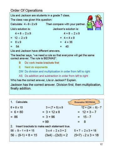 Image of Canadian Math 7 Answer Book (Download)