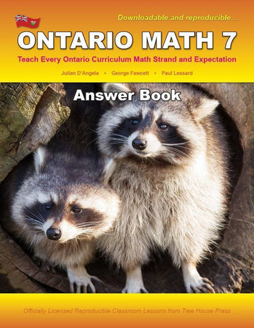 Image of Ontario Math 7 Answer Book (Download)