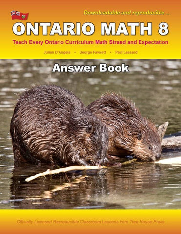 Image of Ontario Math 8 Answer Book (Download)
